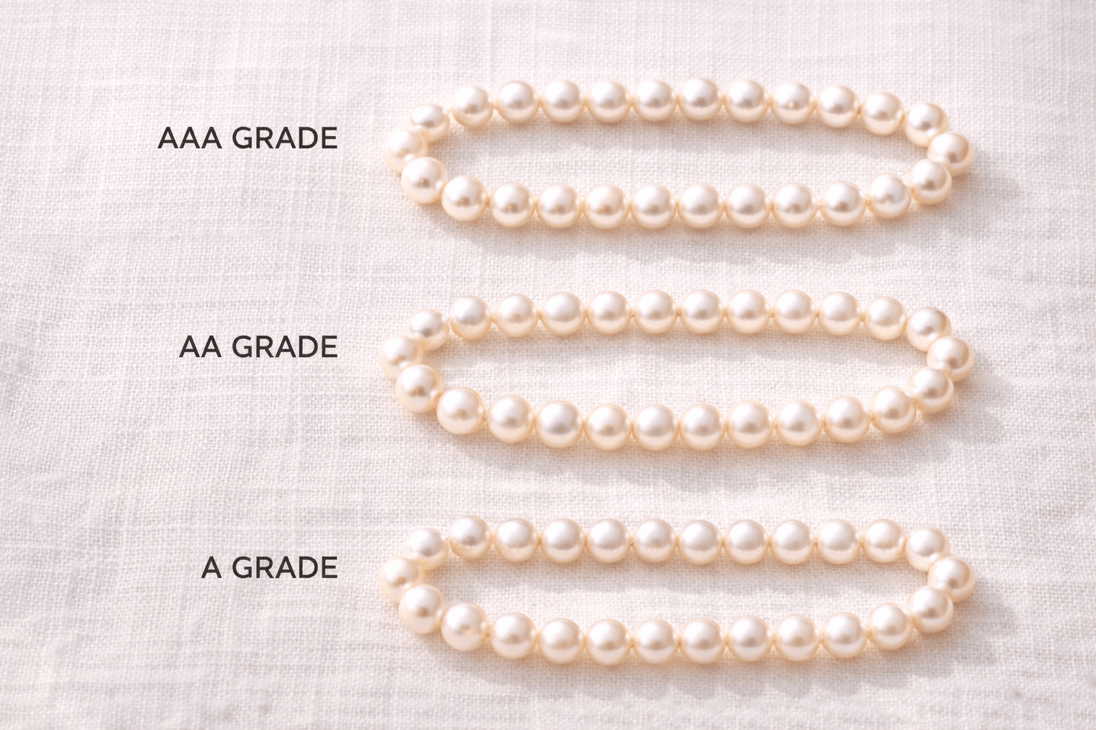 02. Qualidade da pulseira de pérolas de água doce no Reino Unido