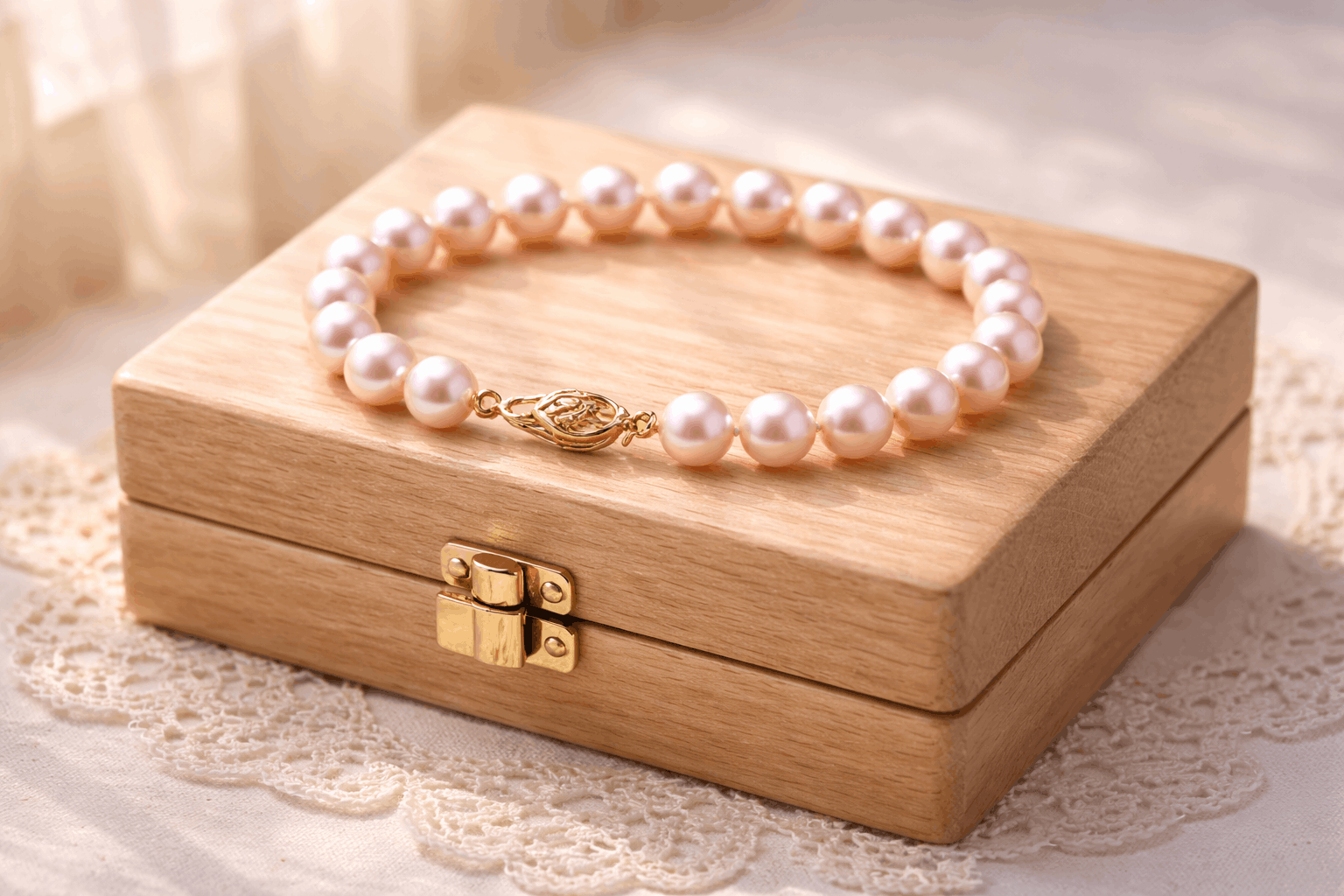 Pulseiras de pérolas de água doce no Reino Unido