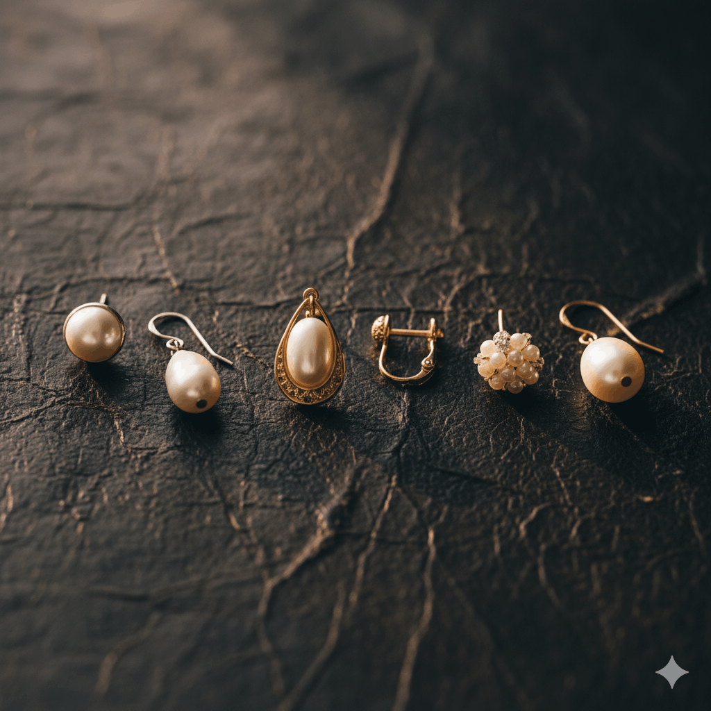 02. Três receitas de styling para brincos de pérola assimétricos