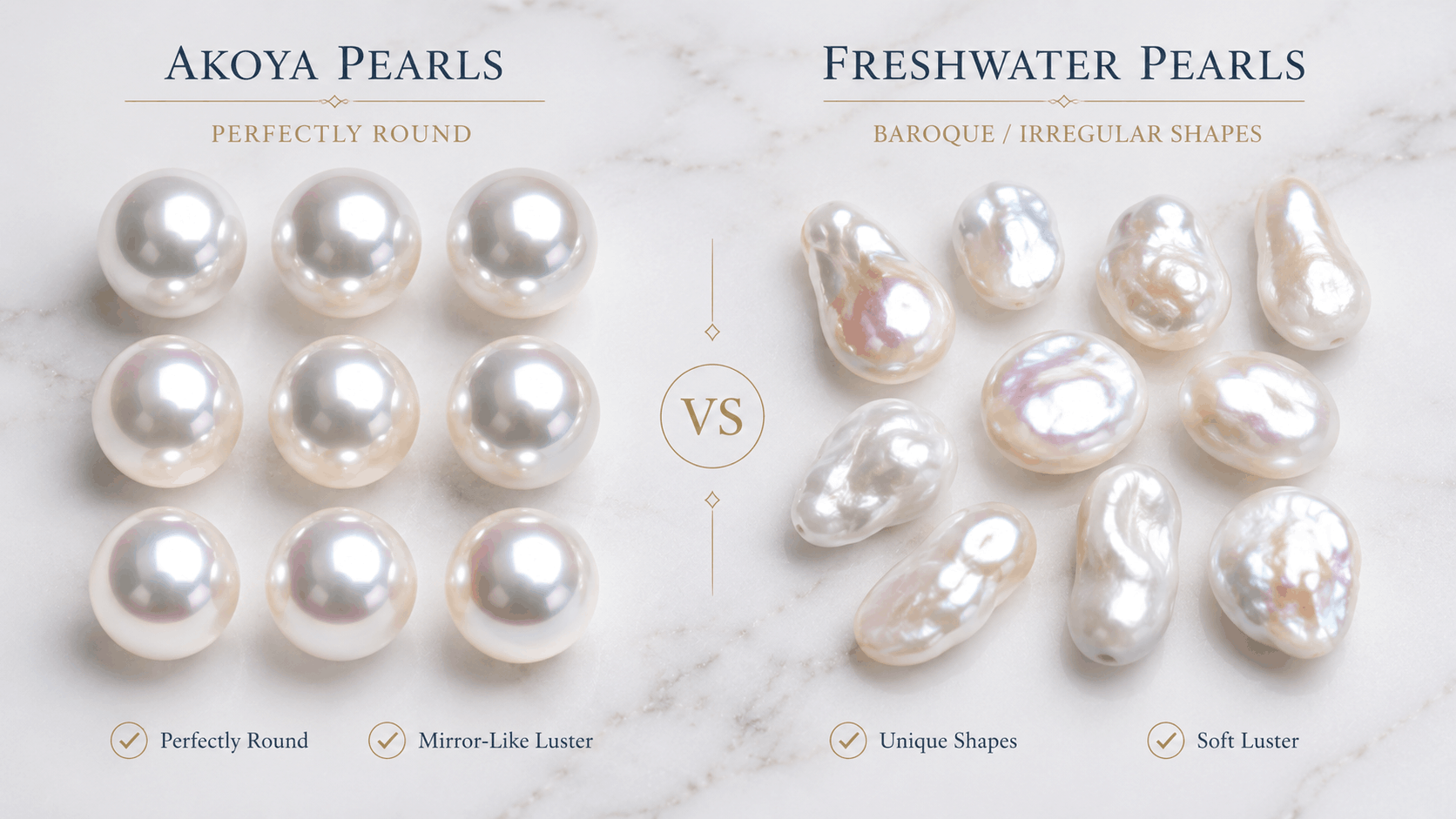 03. Akoya vs Pérolas de Água Doce – Diferenças de Forma e Tamanho