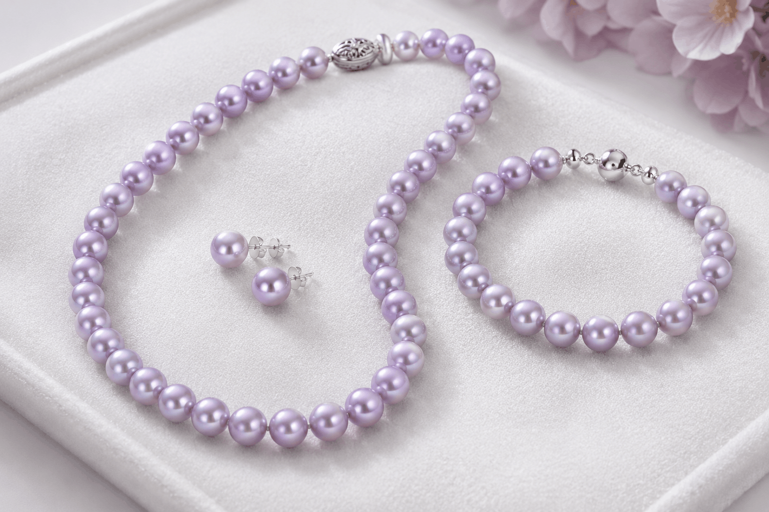 02. Estilos de Conjunto de Pérolas Lavanda que Valem a Pena Conhecer