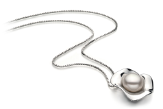 9-10mm Água doce Pingente em Rocoio Branco