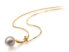 9-10mm Água doce Pingente em Sora Branco