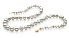 4-10mm Água doce Colar em Branco