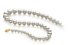 4-10mm Água doce Colar em Branco