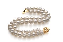 6-7mm Água doce Pulseira em Lola Branco