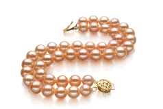 7-8mm Água doce Pulseira em Máximo Rosa