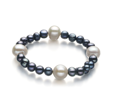 6-11mm Água doce Pulseira em Irina Tingido de preto