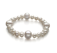 6-11mm Água doce Pulseira em Irina Branco