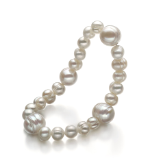 6-11mm Água doce Pulseira em Irina Branco