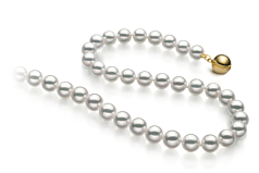 6.5-7mm Akoya japonesa Colar em Hanadama 18 polegadas Branco