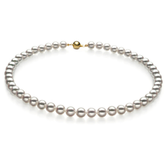 7.5-8mm Akoya japonesa Colar em Hanadama de 18 polegadas Branco