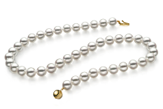 8.5-9mm Akoya japonesa Colar em Hanadama 16 polegadas Branco