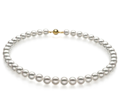 8.5-9mm Akoya japonesa Colar em Hanadama 23 polegadas Branco