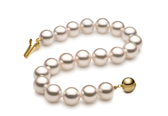 7.5-8mm Akoya japonesa Pulseira em Hanadama 8 polegadas Branco
