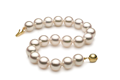 8.5-9mm Akoya japonesa Pulseira em Hanadama de 7 polegadas Branco