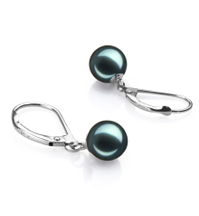 7-8mm Akoya japonesa Conjunto de brincos em Marcella Preto