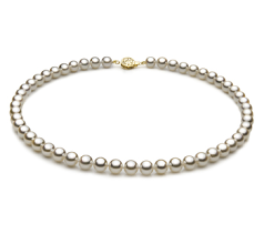 7-7.5mm Akoya japonesa Colar em Branco