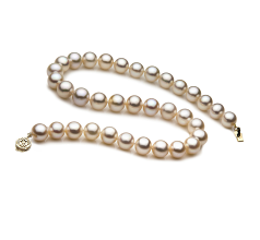 10.5-11.5mm Água doce Colar em Branco