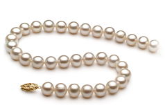 6.5-7.5mm Água doce Colar em Branco