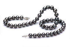 7.5-8.5mm Água doce Colar em Tingido de preto