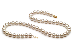 7.5-8.5mm Água doce Colar em Branco