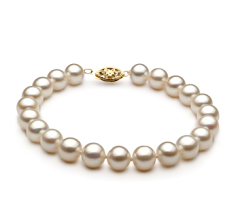 7.5-8.5mm Água doce Pulseira em Branco