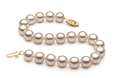 7.5-8.5mm Água doce Pulseira em Branco