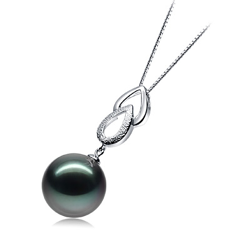 11-12mm taitiano Pingente em Gotas Preto