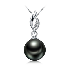 9-10mm taitiano Pingente em Vida Preto