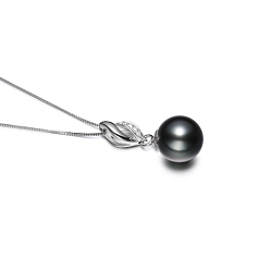9-10mm taitiano Pingente em Vida Preto