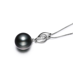 9-10mm taitiano Pingente em Vida Preto