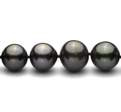 9.5-11mm taitiano Colar em Preto