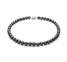 9.1-11mm taitiano Colar em Preto