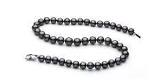 9.1-11mm taitiano Colar em Preto
