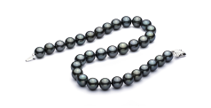 12-12.9mm taitiano Colar em Q118 Preto