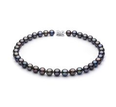 11.1-12.9mm taitiano Colar em Multicolorido