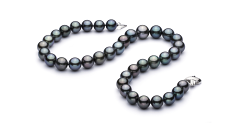 11.1-14.6mm taitiano Colar em Multicolorido