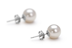 7-8mm Água doce Conjunto de brincos em Branco