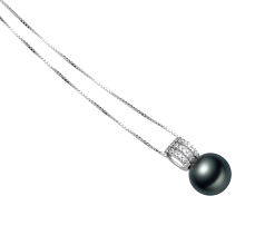 12-13mm taitiano Pingente em Colette Preto