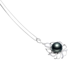 12-13mm taitiano Pingente em Quente Preto