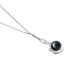 9-10mm Água doce Pingente em Bobbie Preto