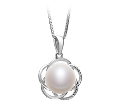 9-10mm Água doce Pingente em Bobina Branco