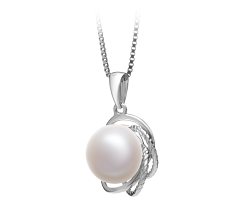 9-10mm Água doce Pingente em Bobina Branco