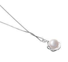 9-10mm Água doce Pingente em Bobina Branco
