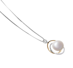12-13mm Água doce Pingente em Judith Branco