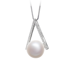 12-13mm Água doce Pingente em Triângulo Branco