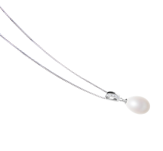 10-11mm Água doce Pingente em Karley Branco
