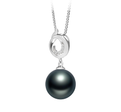 10-11mm taitiano Pingente em Belíssima Preto