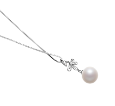 10-11mm Água doce Pingente em Fênix Branco